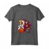 Donna Dabbing Unicorn Qatar - Bandiera del Qatar Maglietta con Collo a V - Design Basket Orgoglio per Tifosi e Giocatori