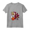 Donna Dabbing Unicorn Qatar - Bandiera del Qatar Maglietta con Collo a V - Design Basket Orgoglio per Tifosi e Giocatori