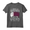 Qatar Qatar Bandiera Origine Sono Qatar Maglietta - Design con Bandiera del Qatar e Citazione Orgogliosa - Ideale per Chi Ha Radici dal Qatar
