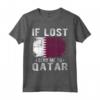 Souvenir della Bandiera del Qatar - Se Perso Mandami in Qatar Maglietta - Ideale per Amanti del Paese con Radici Qatar