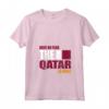 Donna Qatar - Maglietta con Collo a V Bandiera del Qatar - Mostra il tuo Orgoglio per l'Ascendenza del Qatar