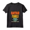 Qatar Family Trip Vacanza Maglietta con Collo a V - Making Memories Together Design Retro - Souvenir Vacay per Famiglie