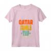 Qatar Family Trip Vacanza Maglietta con Collo a V - Making Memories Together Design Retro - Souvenir Vacay per Famiglie