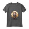Donna Samurai Gatto Giapponese Kawaii Ninja Ragamuffin Cat - Maglietta con Collo a V, Design Unico di Moda Giapponese
