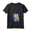 Donna Ragamuffin Gatto Notte Stellata - Maglietta con Collo a V Ideale per Amanti dei Gatti - Regalo Speciale per Natale e Compleanni