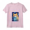 Donna Ragamuffin Gatto Notte Stellata - Maglietta con Collo a V Ideale per Amanti dei Gatti - Regalo Speciale per Natale e Compleanni
