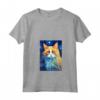 Donna Ragamuffin Gatto Notte Stellata - Maglietta con Collo a V Ideale per Amanti dei Gatti - Regalo Speciale per Natale e Compleanni