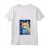 Donna Ragamuffin Gatto Notte Stellata - Maglietta con Collo a V Ideale per Amanti dei Gatti - Regalo Speciale per Natale e Compleanni