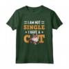 Non sono single Ho un gatto - Divertenti proprietari di ragamuffin Maglietta per amanti dei gatti - Ideale per uscite casual con gli amici