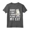 Scusa I Can't I Have Plans Con Il mio Ragamuffin Cat - Maglietta per Amanti dei Gatti - Regalo Divertente per Crazy Cat Lover