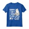 Scusa I Can't I Have Plans Con Il mio Ragamuffin Cat - Maglietta per Amanti dei Gatti - Regalo Divertente per Crazy Cat Lover