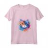 Donna Splash Art Ragamuffin - Faccia di gatto colorata Maglietta con Collo a V - Design Gatto Ragamuffin Unico e Artistico