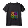 Donna Ragamuffin Cat Pop Art Design - Maglietta Colorata con Collo a V Ideale per Regali Fan Gatti - Perfetta per Natale, Compleanni o San Valentino
