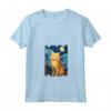 Ragamuffin Gatto Notte Stellata Pittura Mamma Papà - Maglietta Divertente per Amanti dei Gatti - Ideale per Natale o Compleanno