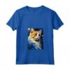 Donna Ragamuffin Gatto Notte Stellata Pittura Uomini Donne Bambini Maglietta con Collo a V - Regalo Carino per Amanti dei Gatti - Ideale per Natale o Compleanni