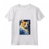 Donna Ragamuffin Gatto Notte Stellata Pittura Uomini Donne Bambini Maglietta con Collo a V - Regalo Carino per Amanti dei Gatti - Ideale per Natale o Compleanni