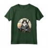 Donna Gatto Ninja Giapponese Kawaii Ragamuffin Samurai - Maglietta con Collo a V - Design Unico e Creativo per Amanti dei Gatti