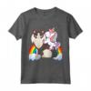 Unicorno Equitazione Ragamuffin Gatto Ragazzo Ragazze Ragazze Adolescenti Maglietta - Leggera e Divertente per Acquisti Online