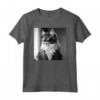 Fotografia Cinematografica in Bianco e Nero del Gatto Ragamuffin - Maglietta per Amanti dei Gatti - Ideale per Compleanni, Natale e Feste in Famiglia