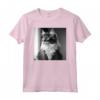 Fotografia Cinematografica in Bianco e Nero del Gatto Ragamuffin - Maglietta per Amanti dei Gatti - Ideale per Compleanni, Natale e Feste in Famiglia