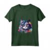 Donna Splash Art Ragamuffin - Faccia di Gatto Colorata Maglietta con Collo a V - Ideale per Amanti dei Gatti Ragamuffin