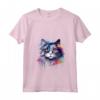 Donna Splash Art Ragamuffin - Faccia di Gatto Colorata Maglietta con Collo a V - Ideale per Amanti dei Gatti Ragamuffin