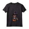 Cappello da Strega a Forma di Gatto Ragamuffin - Maglietta Collo a V per Halloween - Costume Divertente e Unico