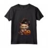 Cappello da strega gatto Ragamuffin Divertente di Halloween - Maglietta con Collo a V per una Notte Spaventosa - Costume Unico per Dolcetto o Scherzetto