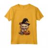 Cappello da strega gatto Ragamuffin Divertente di Halloween - Maglietta con Collo a V per una Notte Spaventosa - Costume Unico per Dolcetto o Scherzetto