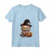 Cappello da strega gatto Ragamuffin Divertente di Halloween - Maglietta con Collo a V per una Notte Spaventosa - Costume Unico per Dolcetto o Scherzetto
