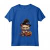 Cappello da strega gatto Ragamuffin Divertente di Halloween - Maglietta con Collo a V per una Notte Spaventosa - Costume Unico per Dolcetto o Scherzetto