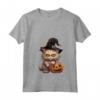 Cappello da strega gatto Ragamuffin Divertente di Halloween - Maglietta con Collo a V per una Notte Spaventosa - Costume Unico per Dolcetto o Scherzetto