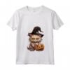 Cappello da strega gatto Ragamuffin Divertente di Halloween - Maglietta con Collo a V per una Notte Spaventosa - Costume Unico per Dolcetto o Scherzetto