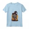 Cappello da strega a forma di gatto Ragamuffin - Maglietta con Collo a V per Halloween - Costume Divertente e Inquietante