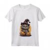 Cappello da strega a forma di gatto Ragamuffin - Maglietta con Collo a V per Halloween - Costume Divertente e Inquietante