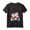 Donna Unicorno Equitazione Ragamuffin Gatto Ragazzo Ragazze Ragazze Adolescenti - Maglietta con Collo a V Leggera e Fantastica