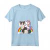 Donna Unicorno Equitazione Ragamuffin Gatto Ragazzo Ragazze Ragazze Adolescenti - Maglietta con Collo a V Leggera e Fantastica