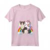 Donna Unicorno Equitazione Ragamuffin Gatto Ragazzo Ragazze Ragazze Adolescenti - Maglietta con Collo a V Leggera e Fantastica
