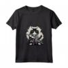 Donna Gatto Ninja Giapponese Kawaii Ragamuffin Samurai Maglietta con Collo a V - Design Unico per Appassionati di Gatti e Cultura Giapponese