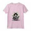 Donna Gatto Ninja Giapponese Kawaii Ragamuffin Samurai Maglietta con Collo a V - Design Unico per Appassionati di Gatti e Cultura Giapponese