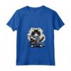 Donna Gatto Ninja Giapponese Kawaii Ragamuffin Samurai Maglietta con Collo a V - Design Unico per Appassionati di Gatti e Cultura Giapponese