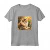 Ragamuffin Gatto Giardino Fiori Pittura - Maglietta per Amanti dei Gatti Ragamuffin - Regalo Unico per Mamma o Papà