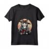 Donna Ragamuffin Cat Samurai Kawaii Ninja Maglietta - Design unico con Collo a V - Ideale per gli Amanti della Cultura Giapponese