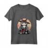 Donna Ragamuffin Cat Samurai Kawaii Ninja Maglietta - Design unico con Collo a V - Ideale per gli Amanti della Cultura Giapponese