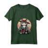 Donna Ragamuffin Cat Samurai Kawaii Ninja Maglietta - Design unico con Collo a V - Ideale per gli Amanti della Cultura Giapponese