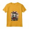 Donna Ragamuffin Cat Samurai Kawaii Ninja Maglietta - Design unico con Collo a V - Ideale per gli Amanti della Cultura Giapponese