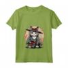 Donna Ragamuffin Cat Samurai Kawaii Ninja Maglietta - Design unico con Collo a V - Ideale per gli Amanti della Cultura Giapponese