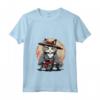 Donna Ragamuffin Cat Samurai Kawaii Ninja Maglietta - Design unico con Collo a V - Ideale per gli Amanti della Cultura Giapponese