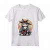 Donna Ragamuffin Cat Samurai Kawaii Ninja Maglietta - Design unico con Collo a V - Ideale per gli Amanti della Cultura Giapponese