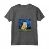 Donna Carino RagaMuffin Gatto In Un Cielo Stellato Notte Pittura Maglietta con Collo a V - Ideale Regalo per Amanti dei Gatti - Perfetta per Compleanni e Feste